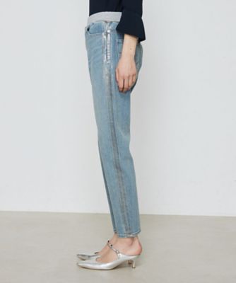 〔　ＴＡＬＬサイズ　〕　コットンストレッチデニム　ウエストリブパンツ（７６０５ＰＫ０４）