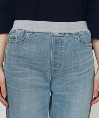 〔　ＴＡＬＬサイズ　〕　コットンストレッチデニム　ウエストリブパンツ（７６０５ＰＫ０４）
