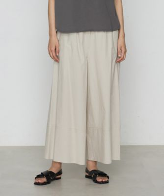 COMME CA TALL (Women/大きいサイズ)/コムサ トール 〔　ＴＡＬＬサイズ　〕　コットンタイプライター　ギャザーワイドパンツ（７６０５ＰＫ０５）