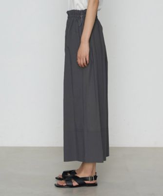 〔　ＴＡＬＬサイズ　〕　コットンタイプライター　ギャザーワイドパンツ（７６０５ＰＫ０５）