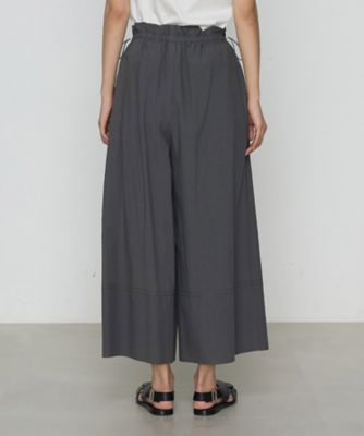 〔　ＴＡＬＬサイズ　〕　コットンタイプライター　ギャザーワイドパンツ（７６０５ＰＫ０５）