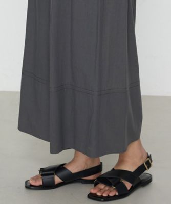 〔　ＴＡＬＬサイズ　〕　コットンタイプライター　ギャザーワイドパンツ（７６０５ＰＫ０５）