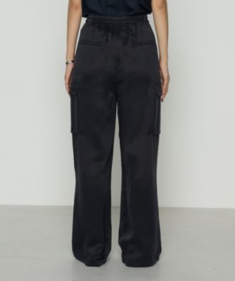 TALLサイズ 〕 キュプラツイル サテンツイルワイドカーゴパンツ