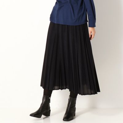 ＜COMME CA TALL (Women/大きいサイズ)＞〔ＴＡＬＬサイズ〕フレンチパイル　ランダム　プリーツ　スカート（７６０６ＦＸ０１）