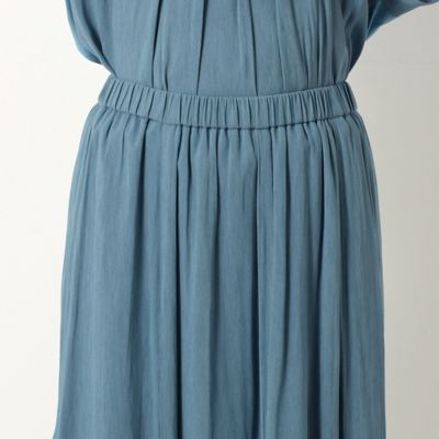 〔ＴＡＬＬサイズ〕【セットアップ対応／洗える】強撚割繊エアフロ―　ハンカチーフヘムロングスカート（７６０７ＦＺ０３）