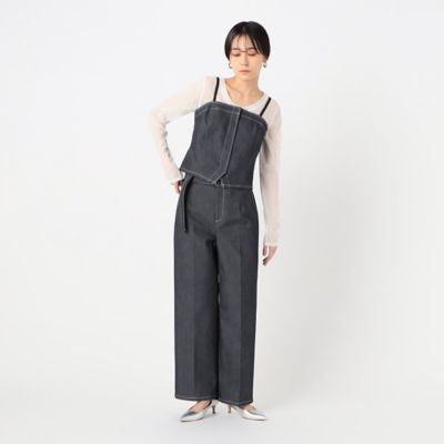 TALLサイズ 〕 ポリエステルデニム ビスチェ