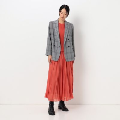 〔ＴＡＬＬサイズ〕シアーオーバーチェック　テーラードジャケット（７６０７ＪＡ０１）