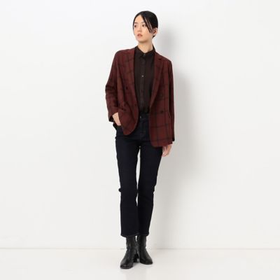 〔ＴＡＬＬサイズ〕シアーオーバーチェック　テーラードジャケット（７６０７ＪＡ０１）
