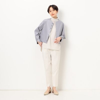 〔　ＴＡＬＬサイズ　〕　フェイクレザー　メタル釦　ショートジャケット（７６０７ＶＣ０１）
