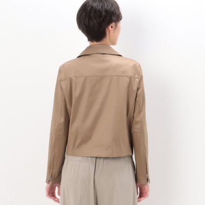 〔　ＴＡＬＬサイズ　〕　ポンチフェイクレザーエンボス　ライダースジャケット（７６０７ＶＥ０２）
