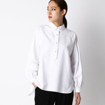 ＜COMME CA TALL (Women/大きいサイズ)＞〔ＴＡＬＬサイズ〕ボリュームスリーブ　プルオーバーシャツ（７６０８ＨＴ０４）