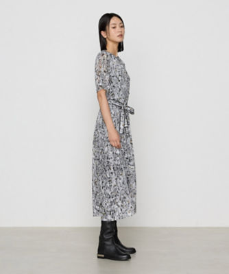 ＜COMME CA TALL (Women/大きいサイズ)＞〔　ＴＡＬＬサイズ　〕　カットジャカードアートプリント　ドレス（７６０８ＯＩ０１）