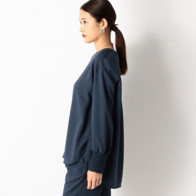 〔ＴＡＬＬサイズ〕【セットアップ対応】ストレッチバックサテン　ラウンドネックプルオーバー（７６０９ＨＷ０１）