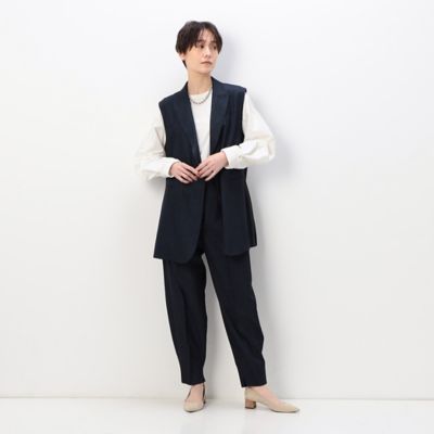 〔　ＴＡＬＬサイズ　〕　【セットアップ対応】デニム調スラブストレッチ　バルーンテーパードパンツ（７６０９ＰＣ０３）