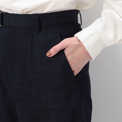 〔　ＴＡＬＬサイズ　〕　【セットアップ対応】デニム調スラブストレッチ　バルーンテーパードパンツ（７６０９ＰＣ０３）