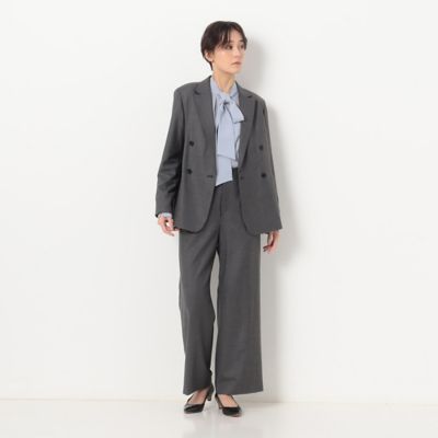 〔　ＴＡＬＬサイズ　〕　【セットアップ対応】２ＷＡＹストレッチフラノ　ダブルブレストジャケット（７６１０ＪＥ０２）