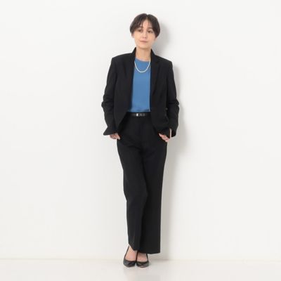 〔　ＴＡＬＬサイズ　〕　【セットアップ対応】２ＷＡＹ　ストレッチフラノ　スリムストレートパンツ（７６１０ＰＥ０４）