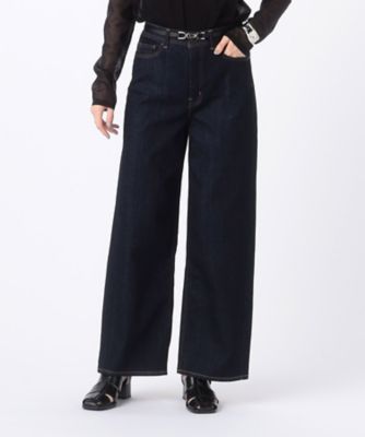【SALE】【送料無料】COMME CA TALL (Women/大きいサイズ)/コムサ トール 〔 TALLサイズ 〕 中空ストレッチデニム ワイドデニムパンツ(7610PG03) ネービーブルー パンツ・ズボン【三越伊勢丹/公式】