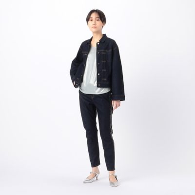 〔　ＴＡＬＬサイズ　〕　中空ストレッチデニム　ウエストリブパンツ（７６１０ＰＧ０４）