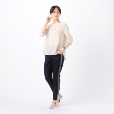 〔　ＴＡＬＬサイズ　〕　中空ストレッチデニム　ウエストリブパンツ（７６１０ＰＧ０４）
