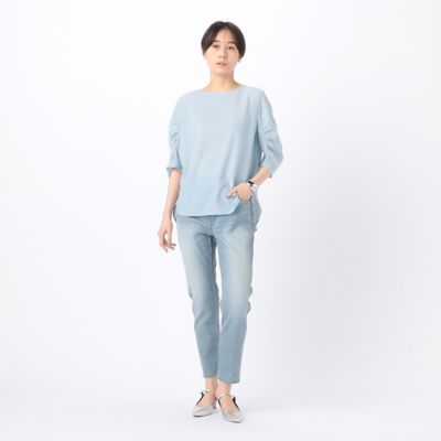 〔　ＴＡＬＬサイズ　〕　中空ストレッチデニム　ウエストリブパンツ（７６１０ＰＧ０４）