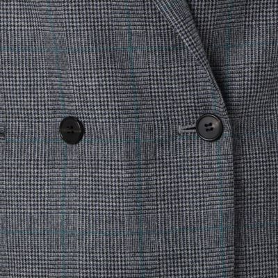 〔ＴＡＬＬサイズ〕【セットアップ対応】チェックフラノ　ダブルブレストジャケット（７６１１ＪＡ０４）