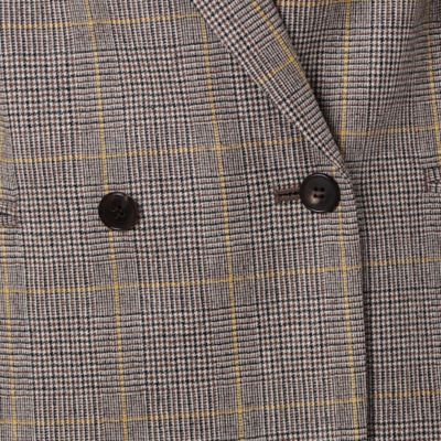 〔ＴＡＬＬサイズ〕【セットアップ対応】チェックフラノ　ダブルブレストジャケット（７６１１ＪＡ０４）