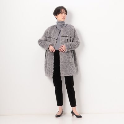 〔　ＴＡＬＬサイズ　〕　フェイクファー　ロングブルゾン（７６１１ＭＥ０３）
