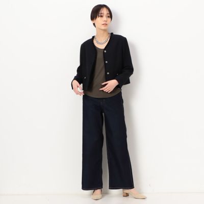 〔　ＴＡＬＬサイズ　〕　中空ストレッチデニム　ワイドデニムパンツ（７６１１ＰＣ０５）