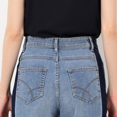 〔　ＴＡＬＬサイズ　〕　中空ストレッチデニム　ワイドデニムパンツ（７６１１ＰＣ０５）
