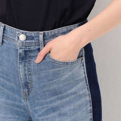 〔　ＴＡＬＬサイズ　〕　中空ストレッチデニム　ワイドデニムパンツ（７６１１ＰＣ０５）