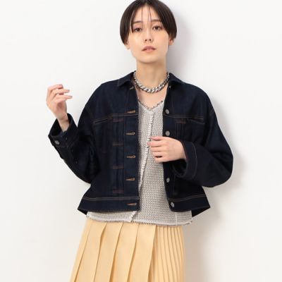 〔　ＴＡＬＬサイズ　〕　中空ストレッチデニム　デニムジャケット（７６１１ＶＣ０３）