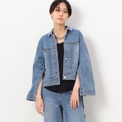 COMME CA TALL (Women/大きいサイズ)/コムサ トール 〔 TALLサイズ 〕 中空ストレッチデニム デニムジャケット(7611VC03)