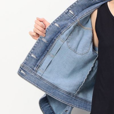〔　ＴＡＬＬサイズ　〕　中空ストレッチデニム　デニムジャケット（７６１１ＶＣ０３）