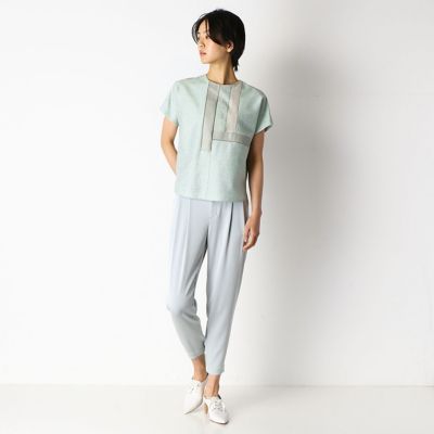 〔ＴＡＬＬサイズ〕リネン　フレンチスリーブ　プルオーバー（７６１２ＥＴ０３）