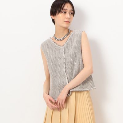 〔　ＴＡＬＬサイズ　〕　【前後２ＷＡＹ】からみ織り　ノースリーブブラウス（７６１３ＨＣ０８）