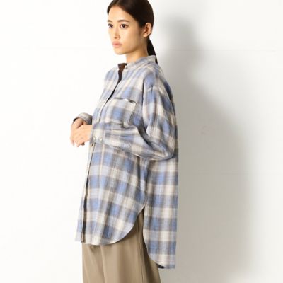 〔ＴＡＬＬサイズ〕オンブレ―チェック　ロングシャツ（７６１３ＨＷ０６）