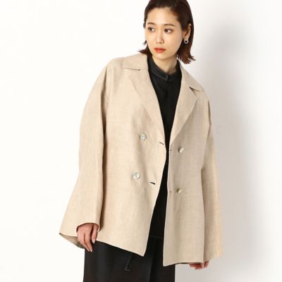 ＜COMME CA TALL (Women/大きいサイズ)＞〔ＴＡＬＬサイズ〕リネンＷフェイス　ジャコット（７６１３ＭＹ０１）