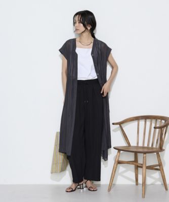 ＜COMME CA TALL (Women/大きいサイズ)＞〔　ＴＡＬＬサイズ　〕　カッセンシフォン　シャツドレス（７６１３ＯＯ０３）