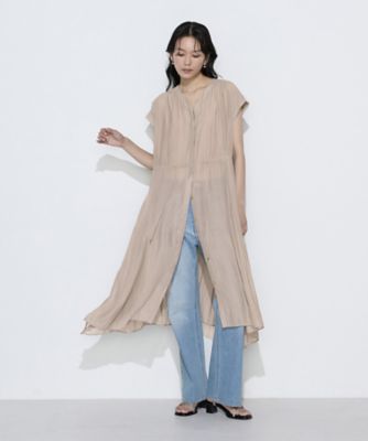 TALLサイズ 〕 カッセンシフォン シャツドレス（7613OO03