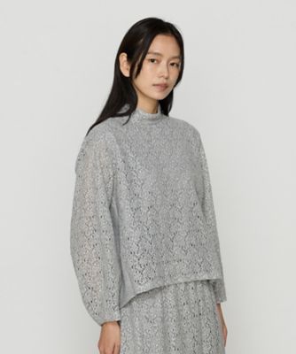 ＜COMME CA TALL (Women/大きいサイズ)＞〔　ＴＡＬＬサイズ　〕　【セットアップ対応】フラワーモチーフ起毛ウールレース　プルオーバー（７６１４ＨＩ０８）