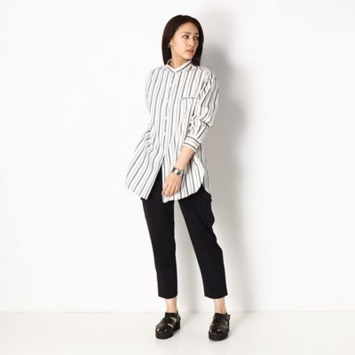〔ＴＡＬＬサイズ〕【セットアップ対応】亜麻色ストライプ　ビックシルエットシャツ（７６１４ＨＹ１０）