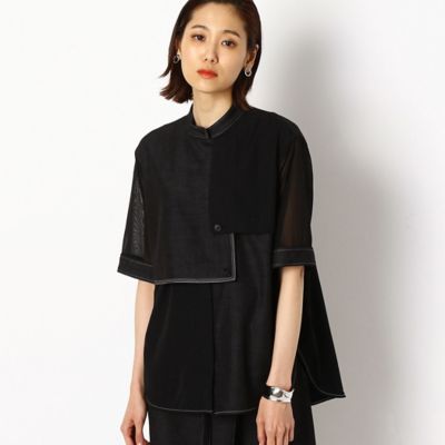 ＜COMME CA TALL (Women/大きいサイズ)＞〔ＴＡＬＬサイズ〕【セットアップ対応】デニム調スラブストレッチ　デザインシャツ（７６１５ＨＹ０８）