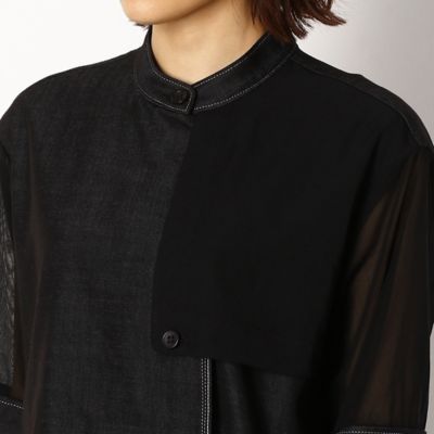 〔ＴＡＬＬサイズ〕【セットアップ対応】デニム調スラブストレッチ　デザインシャツ（７６１５ＨＹ０８）