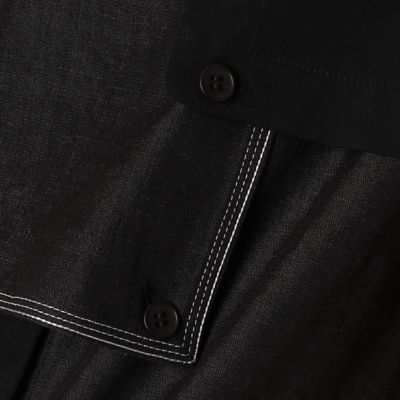 〔ＴＡＬＬサイズ〕【セットアップ対応】デニム調スラブストレッチ　デザインシャツ（７６１５ＨＹ０８）
