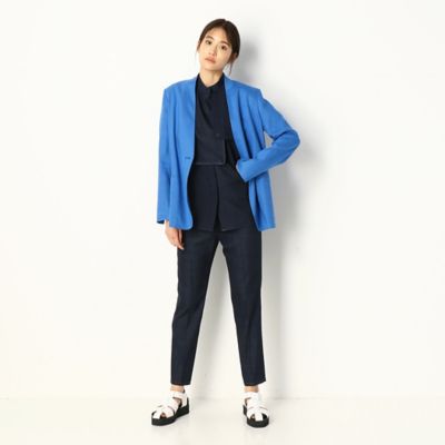 〔ＴＡＬＬサイズ〕【セットアップ対応】デニム調スラブストレッチ　デザインシャツ（７６１５ＨＹ０８）