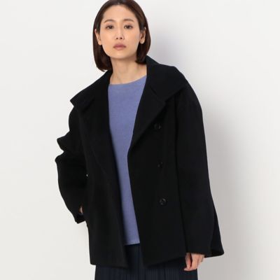 ＜COMME CA TALL (Women/大きいサイズ)＞〔　ＴＡＬＬサイズ　〕　アンゴラウール　デザインカラーハーフコート（７６１５ＷＡ０４）