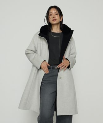 ルミノーゾコムサ　アンゴラウール　フーデットコート ルミノーゾコムサ アンゴラウール フーデットコート セール】 アンゴラ