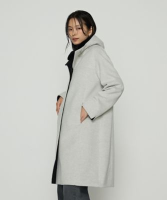 TALLサイズ 〕 アンゴラウール スタンドフーデットコート