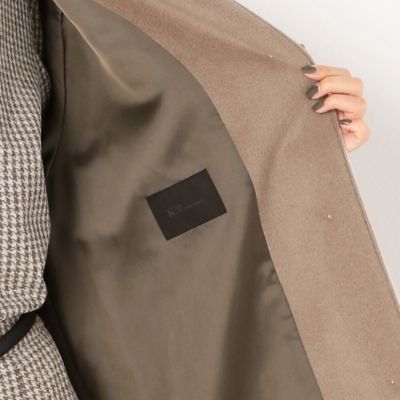 〔ＴＡＬＬサイズ〕アンゴラウール　コンバーチブルハイネックロングコート（７６１５ＷＷ０４）